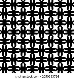 Seamless vector pattern in geometric ornamental style. Black  pattern.
