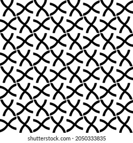 Seamless vector pattern in geometric ornamental style. Black  pattern.