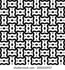 Seamless vector pattern in geometric ornamental style. Black  pattern.