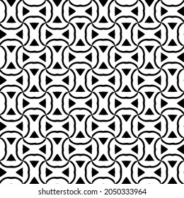 Seamless vector pattern in geometric ornamental style. Black  pattern.