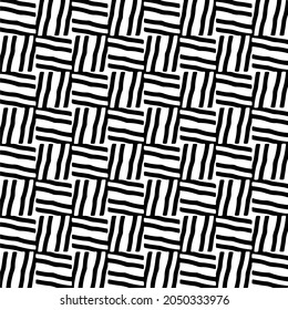 Seamless vector pattern in geometric ornamental style. Black  pattern.