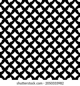 Seamless vector pattern in geometric ornamental style. Black  pattern.