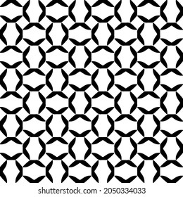 Seamless vector pattern in geometric ornamental style. Black  pattern.