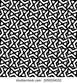 Patrón vectorial sin foco en estilo ornamental geométrico. Patrón negro.