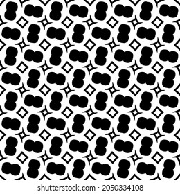 Seamless vector pattern in geometric ornamental style. Black  pattern.