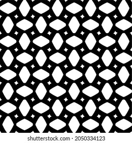 Seamless vector pattern in geometric ornamental style. Black  pattern.