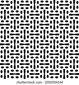 Seamless vector pattern in geometric ornamental style. Black  pattern.