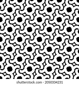Seamless vector pattern in geometric ornamental style. Black  pattern.