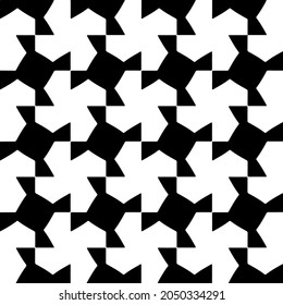 Seamless vector pattern in geometric ornamental style. Black  pattern.