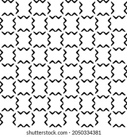 Seamless vector pattern in geometric ornamental style. Black  pattern.
