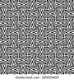 Seamless vector pattern in geometric ornamental style. Black  pattern.