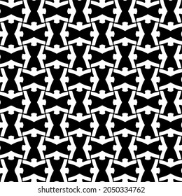 Seamless vector pattern in geometric ornamental style. Black  pattern.