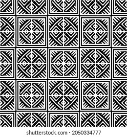 Seamless vector pattern in geometric ornamental style. Black  pattern.
