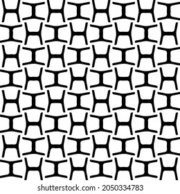Seamless vector pattern in geometric ornamental style. Black  pattern.