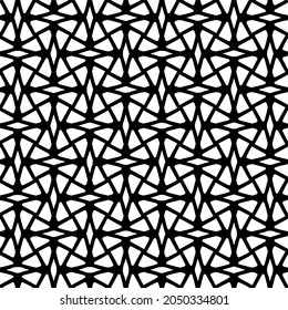 Seamless vector pattern in geometric ornamental style. Black  pattern.
