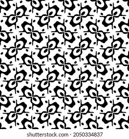 Seamless vector pattern in geometric ornamental style. Black  pattern.