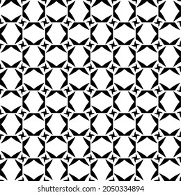 Seamless vector pattern in geometric ornamental style. Black  pattern.
