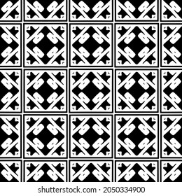 Seamless vector pattern in geometric ornamental style. Black  pattern.
