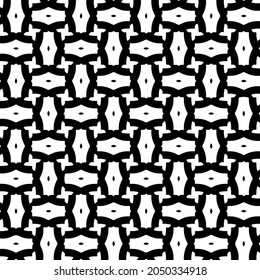 Seamless vector pattern in geometric ornamental style. Black  pattern.