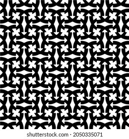 Seamless vector pattern in geometric ornamental style. Black  pattern.