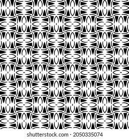 Seamless vector pattern in geometric ornamental style. Black  pattern.