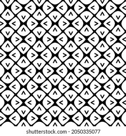 Seamless vector pattern in geometric ornamental style. Black  pattern.
