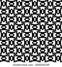 Seamless vector pattern in geometric ornamental style. Black  pattern.