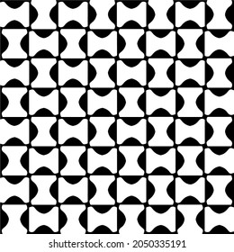 Seamless vector pattern in geometric ornamental style. Black  pattern.