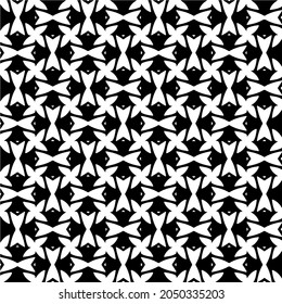 Seamless vector pattern in geometric ornamental style. Black  pattern.