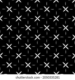 Seamless vector pattern in geometric ornamental style. Black  pattern.
