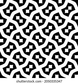 Seamless vector pattern in geometric ornamental style. Black  pattern.