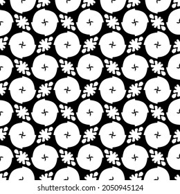 Seamless vector pattern in geometric ornamental style. Black  pattern.