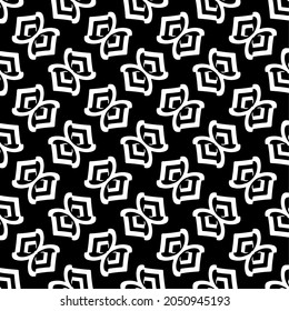 Seamless vector pattern in geometric ornamental style. Black  pattern.