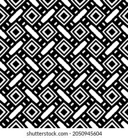 Seamless vector pattern in geometric ornamental style. Black  pattern.