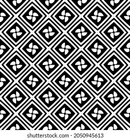 Seamless vector pattern in geometric ornamental style. Black  pattern.