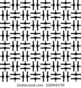 Seamless vector pattern in geometric ornamental style. Black  pattern.