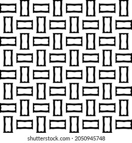 Seamless vector pattern in geometric ornamental style. Black  pattern.