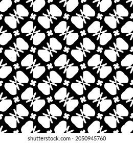 Seamless vector pattern in geometric ornamental style. Black  pattern.