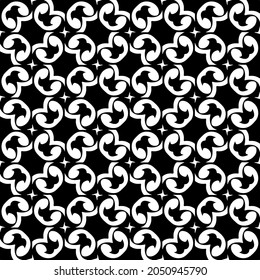 Seamless vector pattern in geometric ornamental style. Black  pattern.