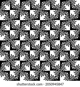 Seamless vector pattern in geometric ornamental style. Black  pattern.