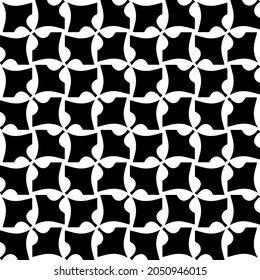 Seamless vector pattern in geometric ornamental style. Black  pattern.