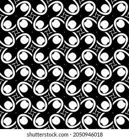 Seamless vector pattern in geometric ornamental style. Black  pattern.