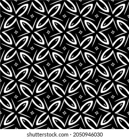 Seamless vector pattern in geometric ornamental style. Black  pattern.