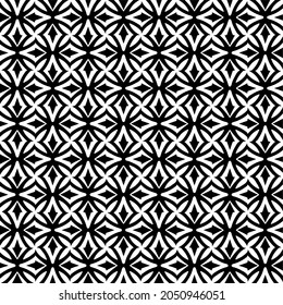 Seamless vector pattern in geometric ornamental style. Black  pattern.