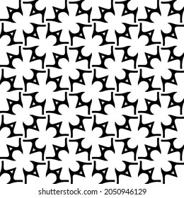 Seamless vector pattern in geometric ornamental style. Black  pattern.