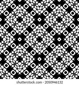 Seamless vector pattern in geometric ornamental style. Black  pattern.
