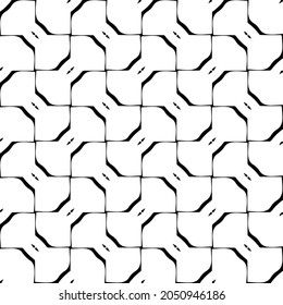 Seamless vector pattern in geometric ornamental style. Black  pattern.