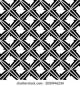 Seamless vector pattern in geometric ornamental style. Black  pattern.