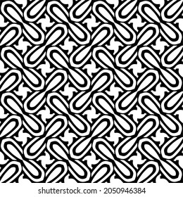 Seamless vector pattern in geometric ornamental style. Black  pattern.