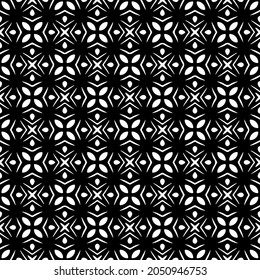 Seamless vector pattern in geometric ornamental style. Black  pattern.